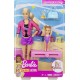 Barbie Métiers coffret coach de Gymnastique poupée blonde et son élève avec poutre et accessoires jouet pour enfant FXP39 - B5H89JGXQ