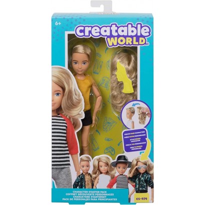 Creatable World Coffret Découverte Personnages poupée personnalisable aux cheveux blonds jouet pour enfant à partir de 6 ans GKV44 - B4BN7MQFX