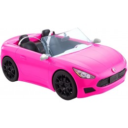 Barbie Mobilier Cabriolet Rose de Barbie voiture 2 places avec roues qui tournent ligne sportive et détails réalistes jouet pour enfant HBT92 - BKQKDFWXS