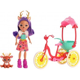 Enchantimals Coffret Danessa Biche à vélo mini-poupée figurine animale Sprint et bicyclette jouet enfant GJX30 - BAN97QICR