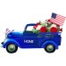 MISOYER Décorations de Voiture du 4 Juillet,Décors de fête de Camion de Voiture de la fête de l'indépendance du 4 Juillet Pièce maîtresse des camions Bleus pour la Journée des Anciens Combattants - B65H1DBLU