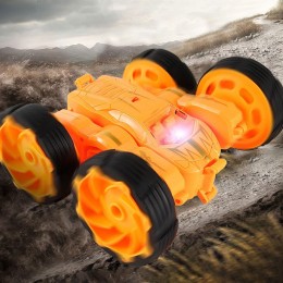 WZRYBHSD Double Face Tumbling Stunt Car Rechargeable 4WD Télécommande Voiture 360 ​​° Spins and Flips Racing Chute Resistant Monster Truck Toy Rock Crawler Cool Birthday Gifts for Boys Kids - BQNANXQSU