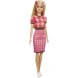 Barbie Fashionistas poupée mannequin #169 blonde avec un ensemble tailleur jupe rose et des baskets blanches jouet pour enfant GRB59 - BA3A7LJXV