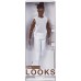 Barbie Signature poupée Ken de collection articulée Looks aux cheveux tressés en chignon haut et pantalon blancs jouet collector GXL14 - B8AHMWBMD