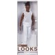 Barbie Signature poupée Ken de collection articulée Looks aux cheveux tressés en chignon haut et pantalon blancs jouet collector GXL14 - B8AHMWBMD