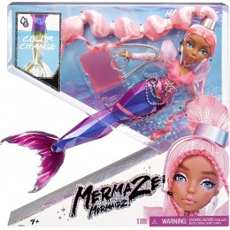 Mermaze Mermaidz HARMONIQUE – Poupée mannequin sirène de collection avec 1 queue qui change de couleur des cheveux rose clair tenues & accessoires & est articulée pour poser – 4 ans + - B9N11FKCW