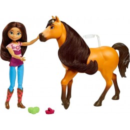 ​Spirit L'indomptable coffret Câlins avec poupée Lucky et figurine cheval Spirit pour rejouer les scènes du film jouet pour enfant GXF67 - B8D6KQZWJ