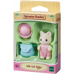SYLVANIAN FAMILIES- Silk Cat Baby Personnage Le bébé Chat Soie 5407 Colorful - B58J7DSEF