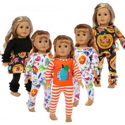 Jilibaba Vêtements de poupée Halloween Custume pour poupée américaine à manches longues 46 cm - B5K15HWQC