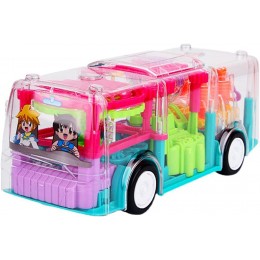 Transparent Gear Toy Gear Toys pour les tout-petits Jouets pour bébés Jouets de bus électriques pour garçons filles et tout-petits avec effet de lumière fraîche et de musique Grand cadeau d'anniv - BKQKEXRXT