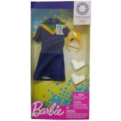 Barbie Fashion Pack GHX86 Jeux Olympiques Tokyo 2020 Ensemble vêtements Sportif Robe + visière + Basket - B6H3KGVCU