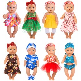 ebuddy Ensemble de 2 vêtements pour poupée 8 0uts Total de 18 pièces Convient pour les poupées nouveau-nés de 43 cm Bitty Baby de 38 cm American Girl de 45 cm - B13WKUULU