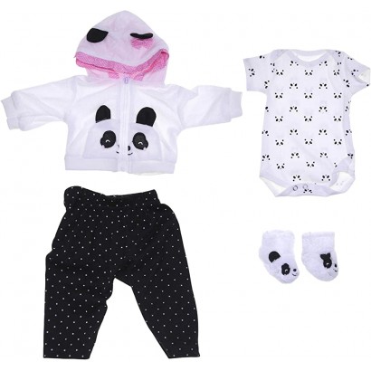 Ridecle Vêtements pour poupées bébé 4 vêtements de poupée Nouveau-né PCS avec Pantalon et Manteau Accessoires de Tenue de bébé pour poupées Nouveau-nées 16-18 - B78QQBXPA