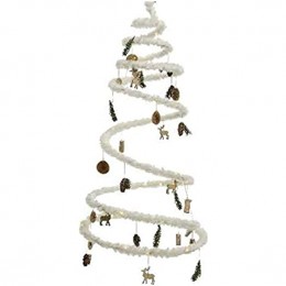 Kaemingk 8719152235544 Arbre à Spirale avec décorations et LED Blanc Chaud Noël Lumières Multicolore - B5M7KEHZT