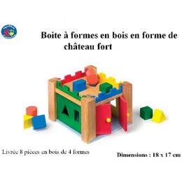 Boite à Forme en Bois Premier âge et Petit Chateau Fort pour playmobil - B7QB4UNSO