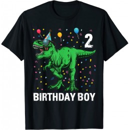 2 Ans Anniversaire Garcon Dinosaure T-Rex Cadeau Enfants T-Shirt - BWKKVTDNC