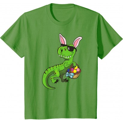 Enfant Dinosaure Trex Panier De Pâques Chasse Aux Œufs Enfants T-Shirt - BQ6NWVGTC