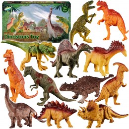 HERSITY Gros Figurine Dinosaure Enfant Jouet Realiste Triceratops Tyrannosaure Rex Stégosaure Dinosaure Jouet Éducatifs Cadeaux pour Garçons Filles 3 4 5 6 Ans - B6QAMMSWK