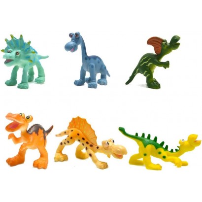 iPobie 6 Pièces Figurines Dinosaures,Jouets à Doigts Cartoon Dinosaure Figures Set - B18KJKJCQ