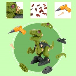 Locisne Lot de 3 jouets dinosaures À monter et à démonter Cadeau créatif pour enfants Jeu de liens familiaux Avec outils de montage Petite perceuse électrique Pour Enfants de plus de 3 ans - B3HK6EUVJ