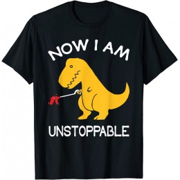 Now I'm Unstoppable Funny T-Rex Dinosaur T-Shirt - B7881HMFO