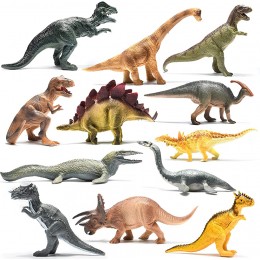 Prextex Assortiment de 12 Grandes Figurines Dinosaure Plastique Aspect Réaliste 25 cm - BVEM5YCGU