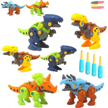XL Lot de 8 figurines de dinosaures T Rex Raptor Triceratops monoclonius Montage Jouet Dinosaure Jeu éducatif Jouet éducatif pour garçon fille - BVQ25TVUD