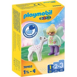 PLAYMOBIL 1.2.3 70402 Fée avec faon- PLAYMOBIL 1.2.3- PLAYMOBIL 1.2.3- 18-36 mois ses premiers Playmobil - BNQWMDWOR