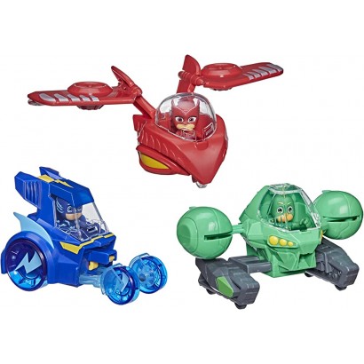 Pyjamasques Pyj-avion 3 en 1 jouet préscolaire avec 3 véhicules et 3 figurines articulées pour enfants dès 3 ans - B4NKJMDYB