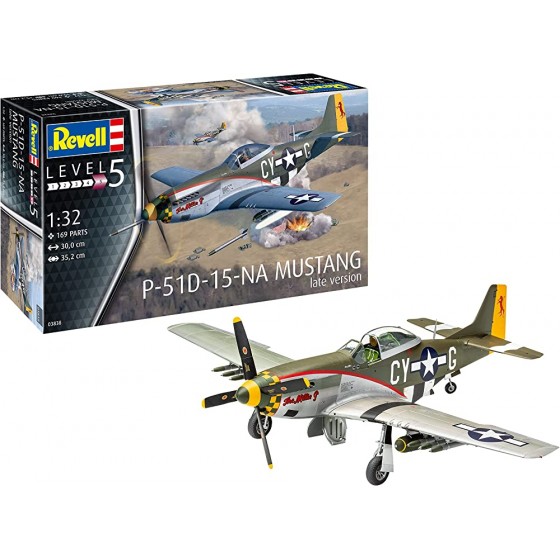 Revell-03838 P-51 D Mustang Late Version Maquette 03838 Incolore - BK28NUANI