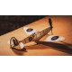 Spitfire Kit de modélisme vintage complet en bois de Balsa avec entraînement en caoutchouc qui vole. - BADHBCPRD