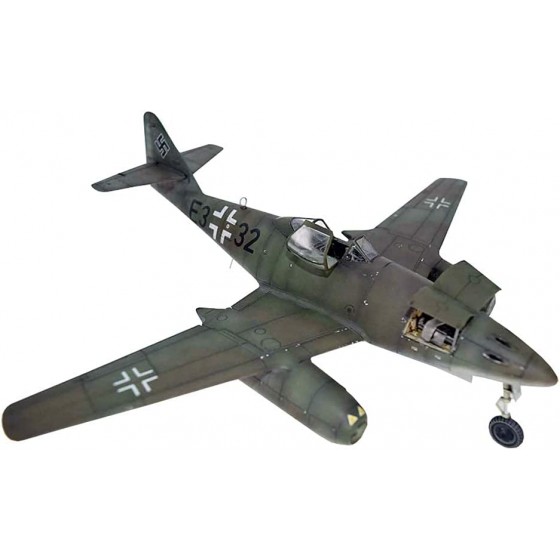ZCYXQR Kits de modèles de Puzzle de Combattant Militaire échelle 1 48 Me-262 B-1A entraîneur Deux Places RLM modèle en Plastique 8.7 Pouces X 10.2 Pouces - BHJBQKHHB