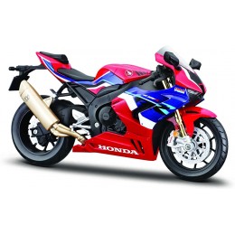 Maisto Honda CBR 1000RR-R Fireblade : modèle moto à l'échelle 1:12 avec suspension et béquille latérale rabattable 17 cm rouge bleu 5-20099 - BABHBVDOJ
