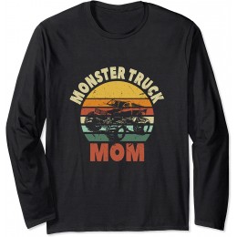 Monster Truck Mom | Retro Mother's Day Monster Truck Rally Manche Longue - B2EQNWUVN
