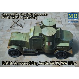 Masterbox Echelle 1 : 72 "blindé Britannique Voiture Austin MK IV WW I Era Kit de Construction Gris - BMBV1BFWS