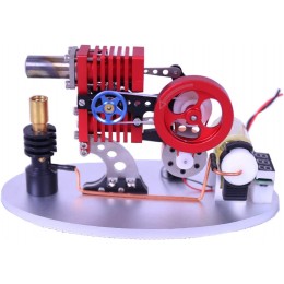 J.Memi's Moteur Stirling Generateur Tringlerie de Culbuteur Machine A Vapeur Modelisme avec Voltmètre Jouets Scientifiques Ornement - B8VQBUFKS