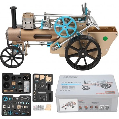 WJIN TECHING Steam-TECHING Kit d'assemblage de Voiture pour Moteur à Vapeur Machines en métal Modèle Industriel Jouets DM34 - BJ3EQCXIX