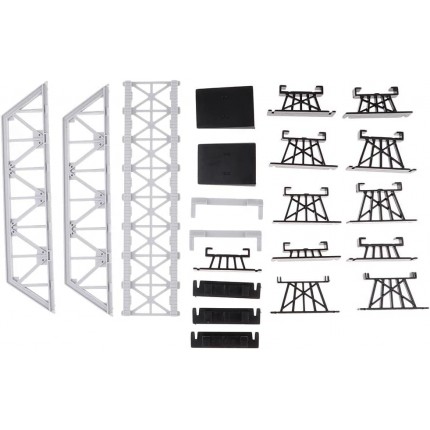 LOVIVER Jouet Modèle de Pont à L'échelle Ho Peint pour L'architecture de Diorama de Chemin de Fer - BW347JBDB