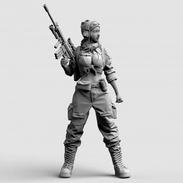 GoodYouth 82mm uniforme militaire femme mercenaire résine soldat modèle non assemblé et non peint figurine Kit Kit  Ky5-64 - BJ7DEQCCN