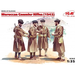 ICM 035565–1 35 WWII Marocaine goumier Rifles 4 Figurines en Plastique modèle Kit - BEJK3UGXK