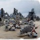 War World Gaming War-Torn City Kit Grand Décombres 28mm Échelle Sci-FI Wargaming Modélisme Dioramas Post-Apocalyptique Figurines Gravats Bombardée Détruit Wargame - B4A9KICJR