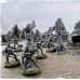 War World Gaming War-Torn City Kit Grand Décombres 28mm Échelle Sci-FI Wargaming Modélisme Dioramas Post-Apocalyptique Figurines Gravats Bombardée Détruit Wargame - B4A9KICJR
