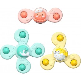 BOMING 3pcs ventouse rotative jouets supérieurs 3 ventouses jouets pour bébés et jouets de bain pour bébé - B5871TSIR