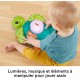 Fisher-Price Linkimals Manu la Tortue jouet bébé interactif d'apprentissage sons et lumières version française 9 mois et plus GXK32 - BQKKMLIKB