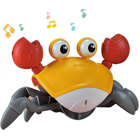JINGLING Jouet Musical De Crabe Rampant pour Bébé Jouet Rampant Électronique pour Tout-Petit avec Évitement Automatique des Obstacles Jouet Mobile pour Bébés Tout-Petits par Garçons Filles - BD3KQXBBG