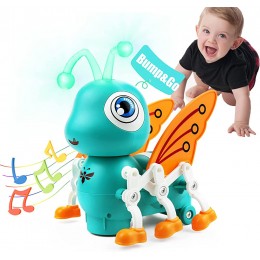 MOONTOY Jouets pour bébé de 6 à 12 mois et plus jouets musicaux pour enfants de 1 à 2 ans jouets interactifs pour bébé rampant jouets éducatifs précoces pour tout-petits et enfants - BVJMBNFSM