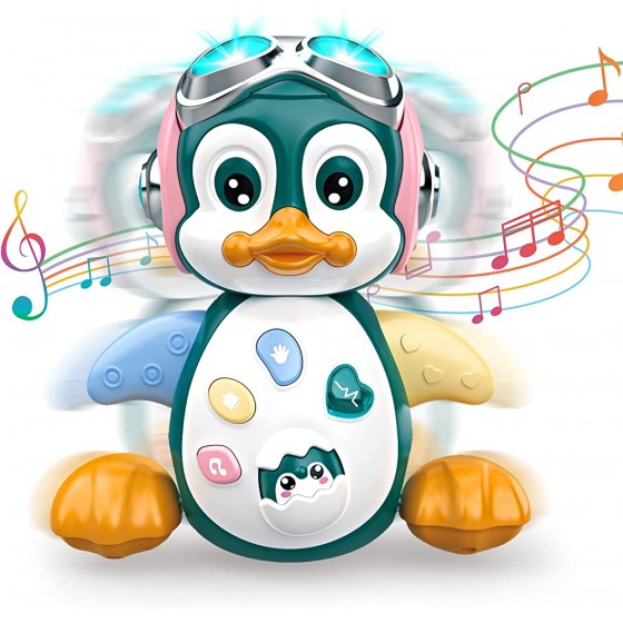 Vanmor Jouets Musicaux Bébé,Jouet pour Bébé 6-12 Mois Jouet bébé interactif d'apprentissage Sons et lumières Pingouin Cadeaux Jouet Précoces 6 9 12 24 Mois - B1EA7JTSQ
