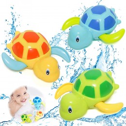 Sunshine smile Lot de 3 jouets de bain pour bébé Jouet d'eau pour enfant Baignoire bébé Mouvement tortue Jouet de bain - BJJDBUKDR