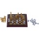 Amagogo Jeu D'échecs Miniature en Métal Délicat à L'échelle 1:12 Dollhouse Échecs et échiquier de 32 Pièces - BKKMHPFSW