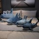 DUAMF Peluche requin en peluche animal marin dessin animé imitation réaliste grande dent requin peluche oreiller doux poupée anniversaire - B7V6HQTFY
